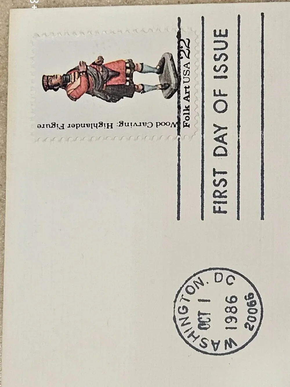 RARE COLLECTIBLE USPS 1ST DAY ISSUE COVER HIGHLANDER FIGURINE STAMP ENVELOPE FDC